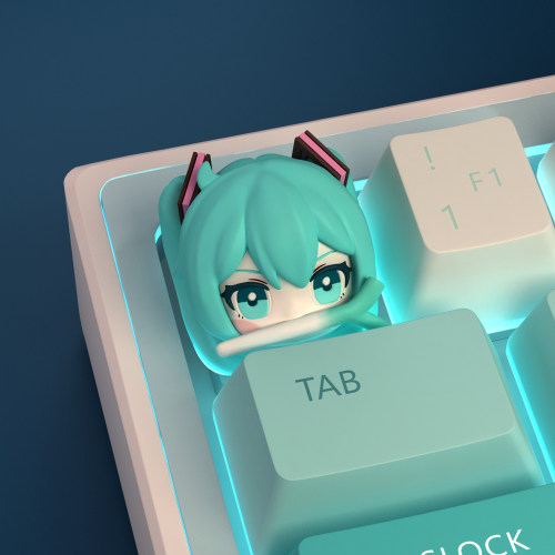 初音未来键帽 fufuVOCALOID键帽卡通树脂键帽个性立体按键帽esc