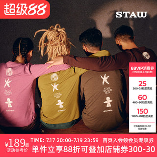 STAW世拓自然之力跑者印花长袖T恤男跑步运动训练马拉松速干衣女T