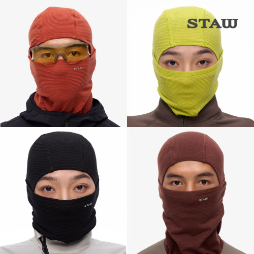 STAW世拓羊毛巴拉克拉法帽运动面罩透气防风抗菌保暖户外跑步帽子