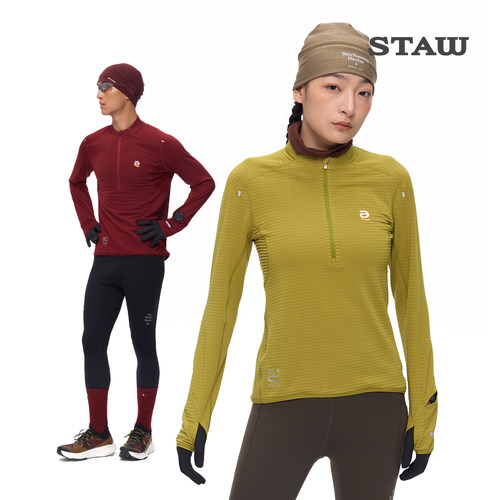 STAW世拓10度3.0加绒跑步长袖T恤3A抗菌防磨马拉松训练运动速干衣