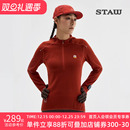 STAW世拓0度2.0加绒连帽跑步长袖 T恤男抗菌保暖运动马拉松速干衣T