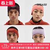 STAW世拓方格绒发带护耳高弹3a抗菌止汗吸湿速干透气跑步运动头巾