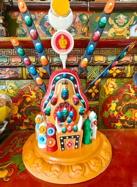 白财神朵玛/然雅s坛城朵玛/木质朵玛/招财摆件/寺出/高度45公分