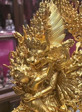 大威德/大威德金刚/独雄/独勇大威德/23cm金铜佛像梵天藏传摆件