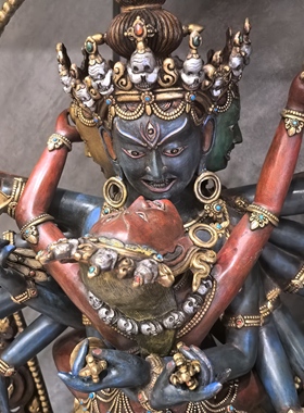 胜乐金刚/登巧/尼泊尔释迦族佛像/大威德/鎏金佛像/75cm藏传佛像