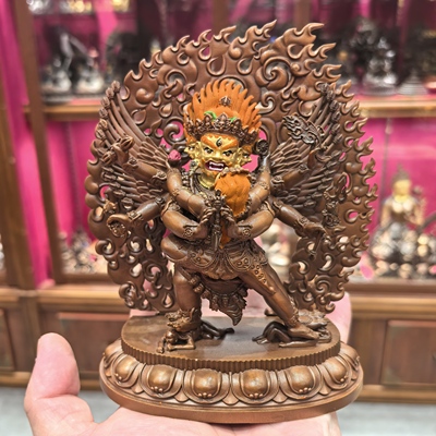普巴金刚/普巴/多杰/多杰雄努/金刚橛/橛金刚15cm紫铜佛像摆件