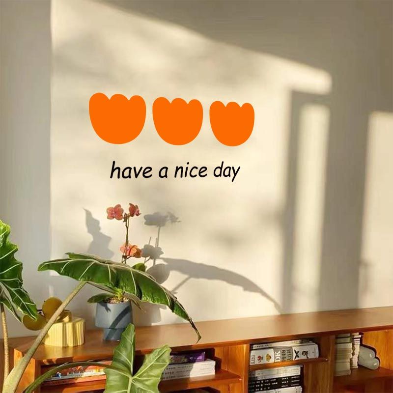 花nice day ins风克莱因蓝深蓝墙贴纸厨房隔断玻璃防撞贴墙面装饰