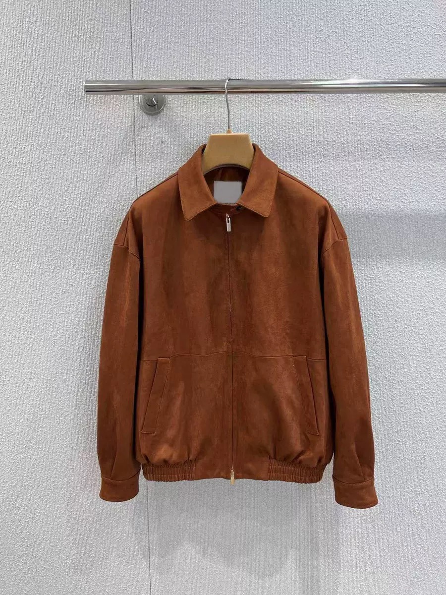 QUEENIE2025秋冬新款麂皮绒面皮夹克外套女短款翻领机车服