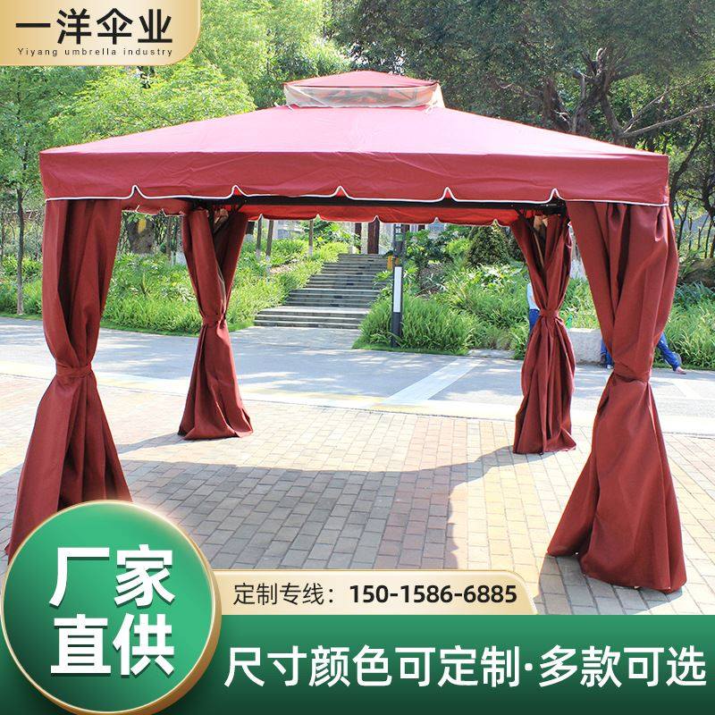 加工定制罗马蓬绿色酒红色卡其色颜色logo户外遮阳伞酒店别墅伞