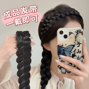 遮白发的头饰新款加宽头顶魔术贴碎发带整理神增发量器假发麻花辫