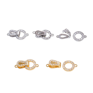 S925纯银万能扣珍珠项链扣头配件diy手链毛衣链连接扣固定扣饰品