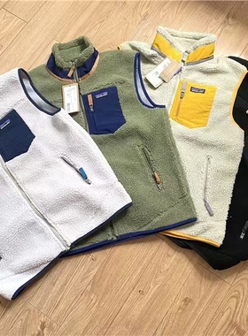 出口单正确版本G验巴塔Pata摇粒绒羊羔绒马甲Retro-X男女抓绒背心