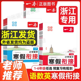 【老师推荐】一本小学寒假衔接语文阅读数学口算计算应用题练字帖一二三四五六年级寒假作业英语练习复习套装 浙江专用