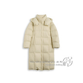 豆腐块白鹅绒羽绒服 新款 2025冬季 连帽宽松长款 孑屿JIEYU