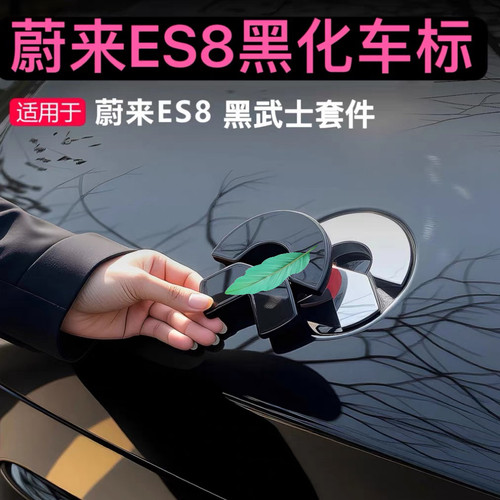 26款蔚来es8黑武士车标黑化装饰