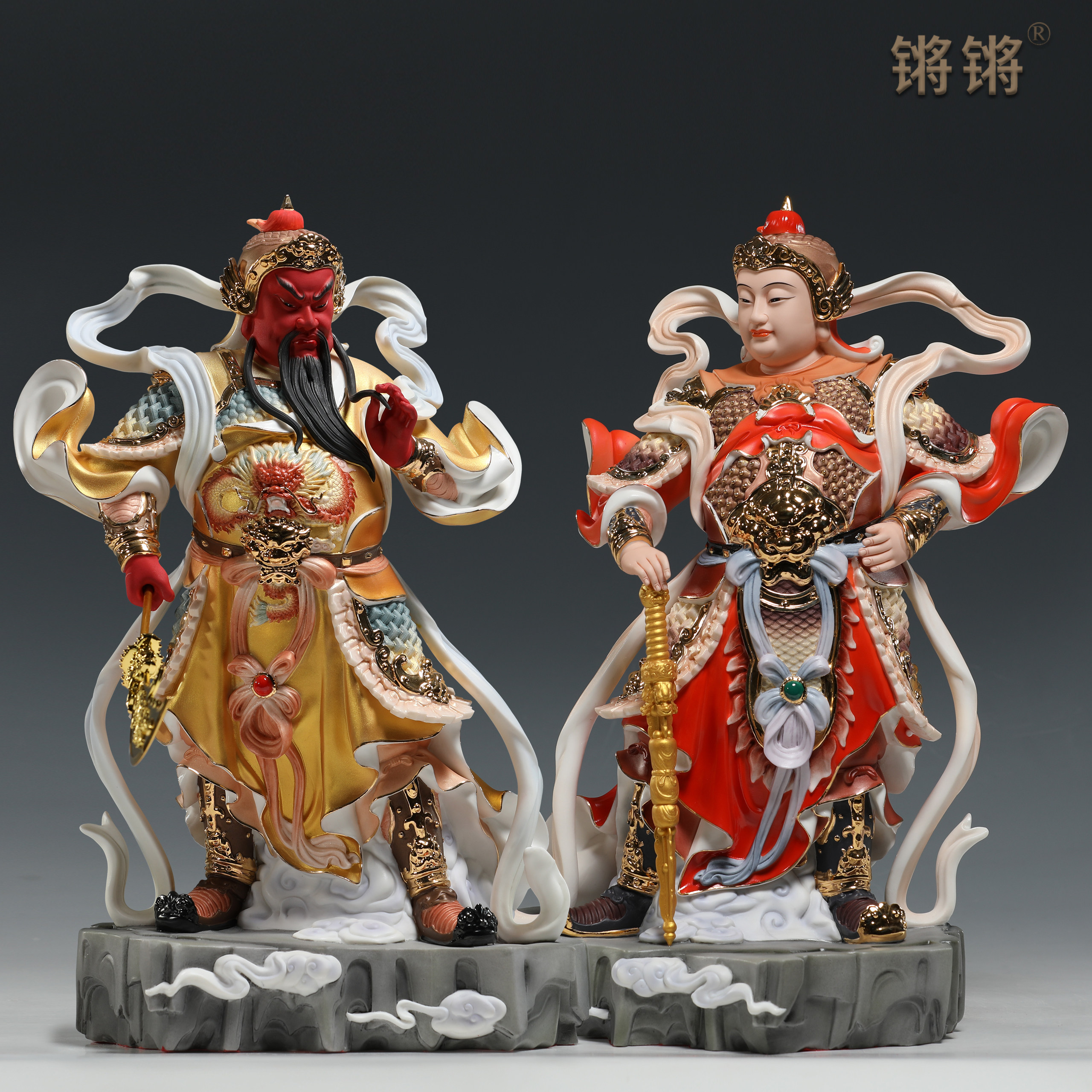 锵锵陶瓷12至19寸伽蓝韦陀佛像