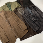 日系街头复古外套 vintage日制古着休闲灯芯绒西装 棉布绒阔版