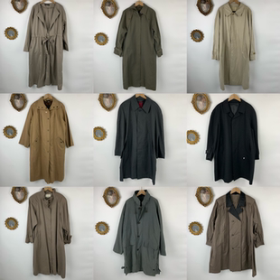 慵懒瑕疵款 风衣外套连肩袖 405 港风长袖 vintage古着日制女士长款