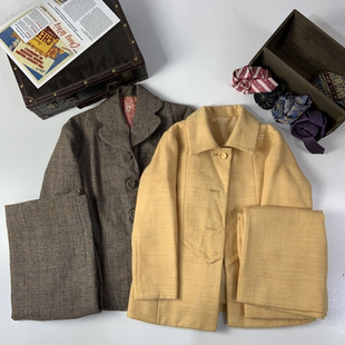 vintage古着日制女士羊毛秋冬西昭和港风复古女西服套装 460 瑕疵款