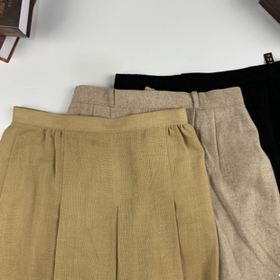 vintage古着日制秋冬羊毛半裙复古港风文艺风包臀半身裙瑕疵款 676