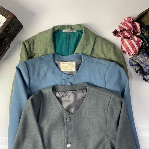 vintage古着日制女士羊毛秋冬套装复古港风通勤女套装瑕疵款823