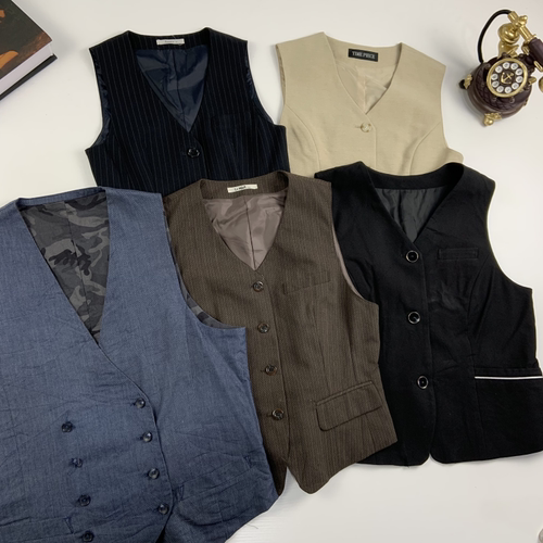 vintage日制古着西装马甲羊毛背心马甲英伦商务街拍文艺马甲-20