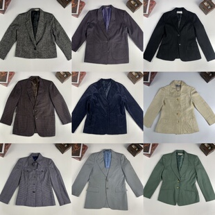 vintage古着日制女西女士西装 港风复古通勤百搭文艺西服外套845