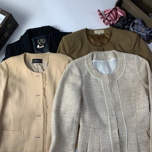 vintage古着日制女西女士西装 688 昭和港风复古百搭气质西服瑕疵款