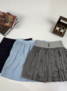 vintage日制古着蛋糕裙古早风少女夏款半身裙可爱碎花超短裙-113