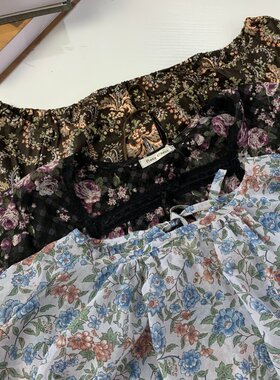 vintage日制古着精品森系气质百搭小清新上衣甜美可爱风衬衣-973