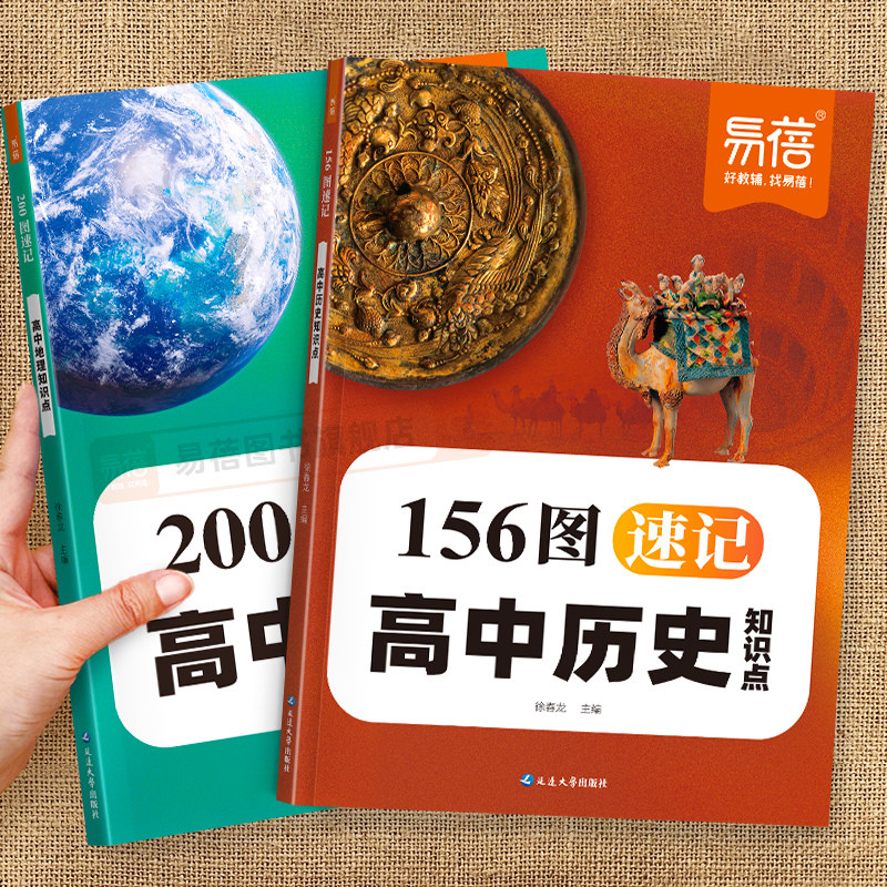 【易蓓】高中历史地理知识点速记历史156图地理200图速记知识点默写本思维导图梳理图解高一二三高考一轮复习历史必刷题知识点汇总
