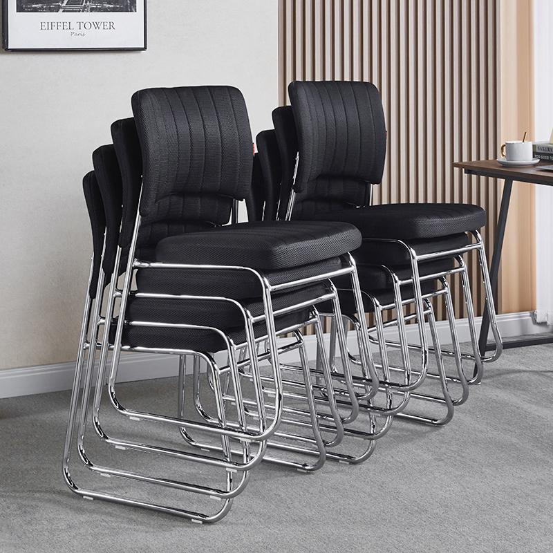 会议室椅子办公椅网布无扶手听课椅公司职员靠背电脑椅叠放培训椅