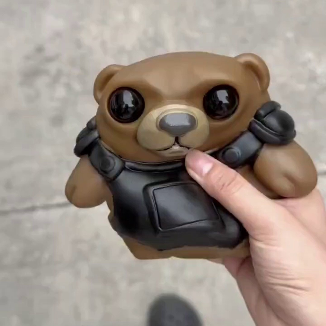 无畏契约官方正品瓦罗兰特战术熊捏捏乐盘盘吐刀乐玩具周边解压