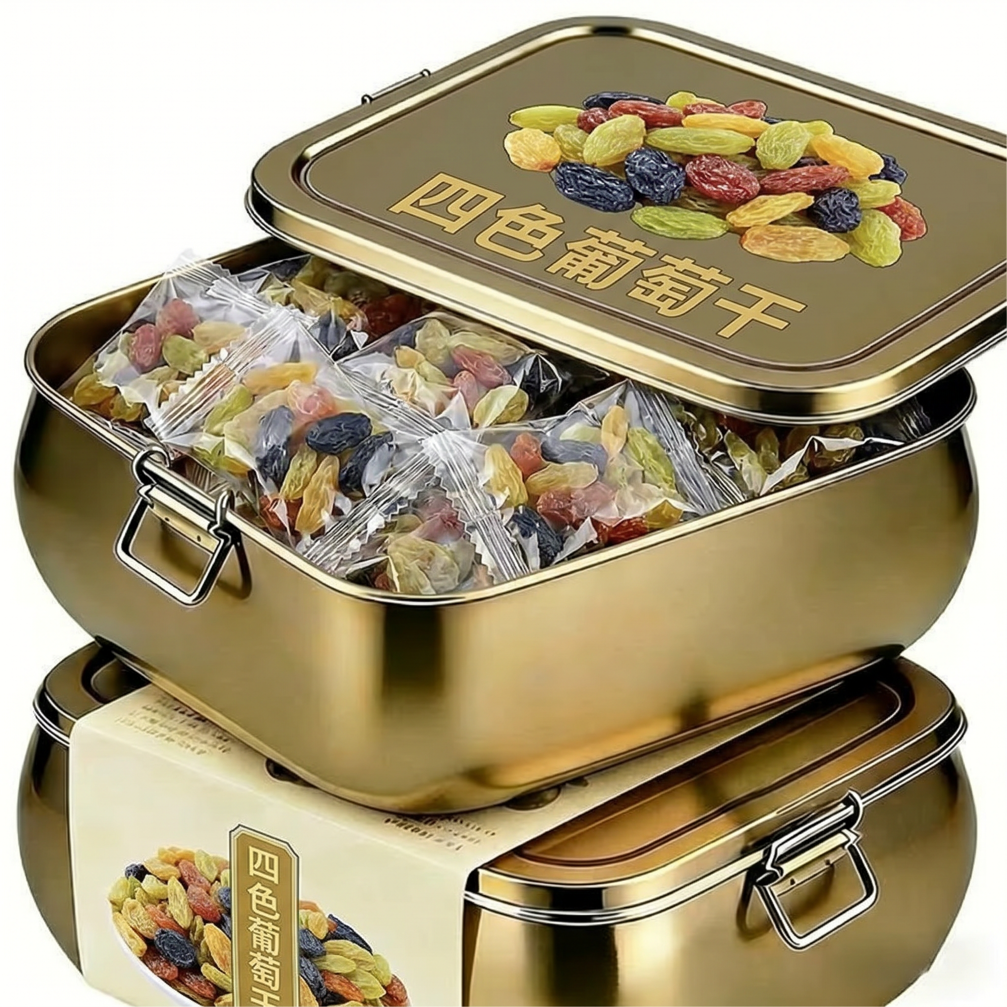 四色葡萄干多彩新疆葡萄干特级超大免洗官方旗舰店烘焙无糖无添加