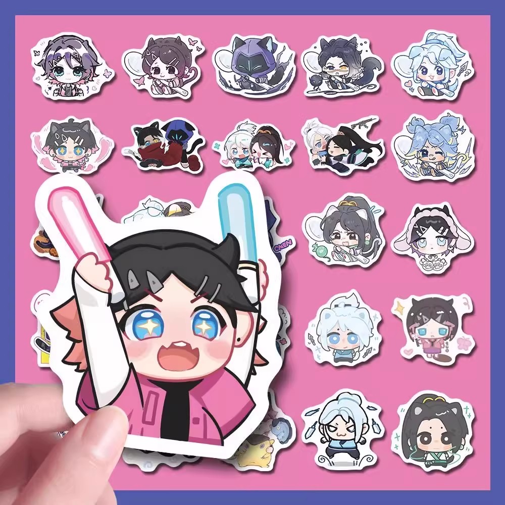 189张捷风表情包贴纸瓦罗兰特无畏契约创意抽象搞笑水杯手机桌面diy贴画