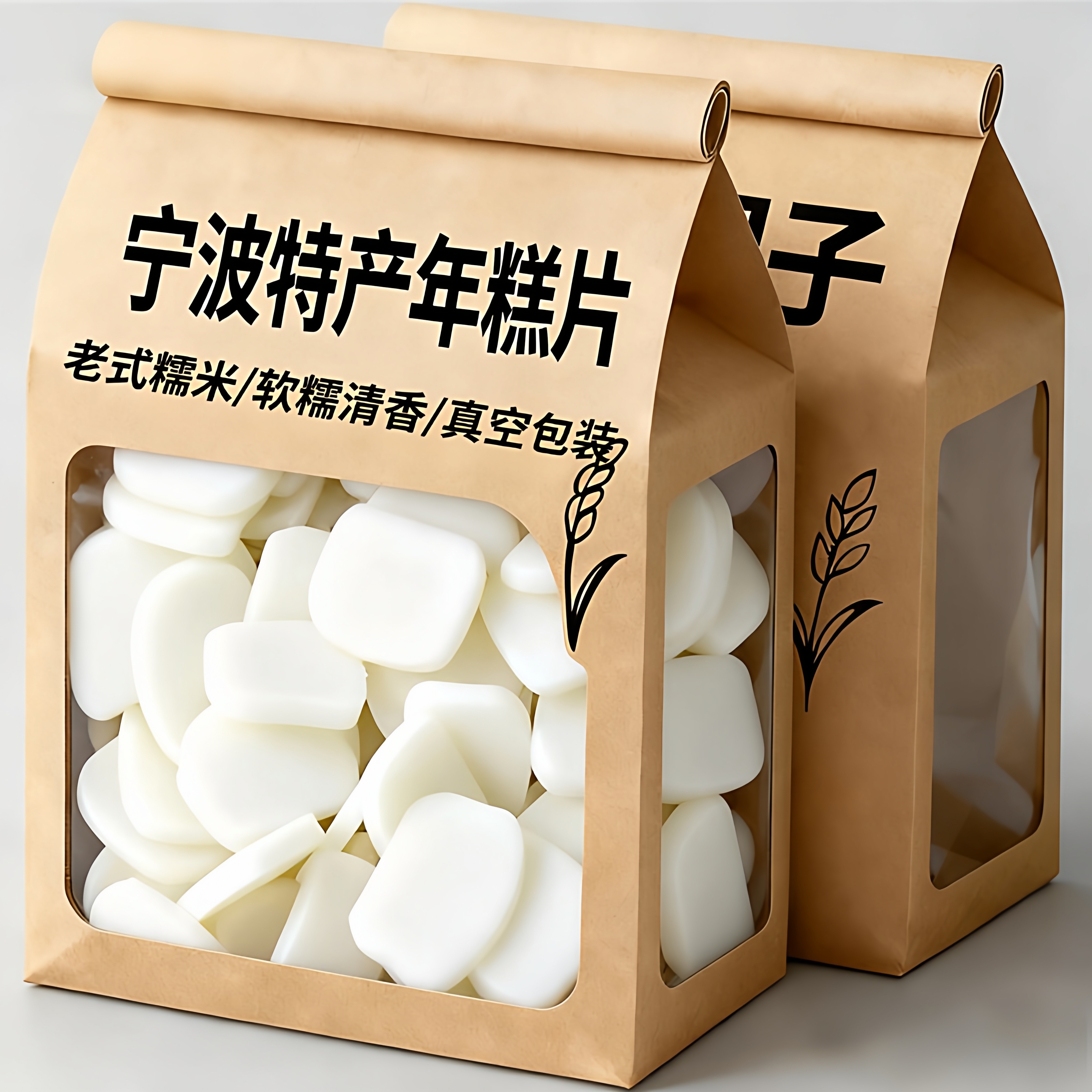 宁波特产年糕片水磨炒年糕400g火锅年糕条官方旗舰店老式糯米手工