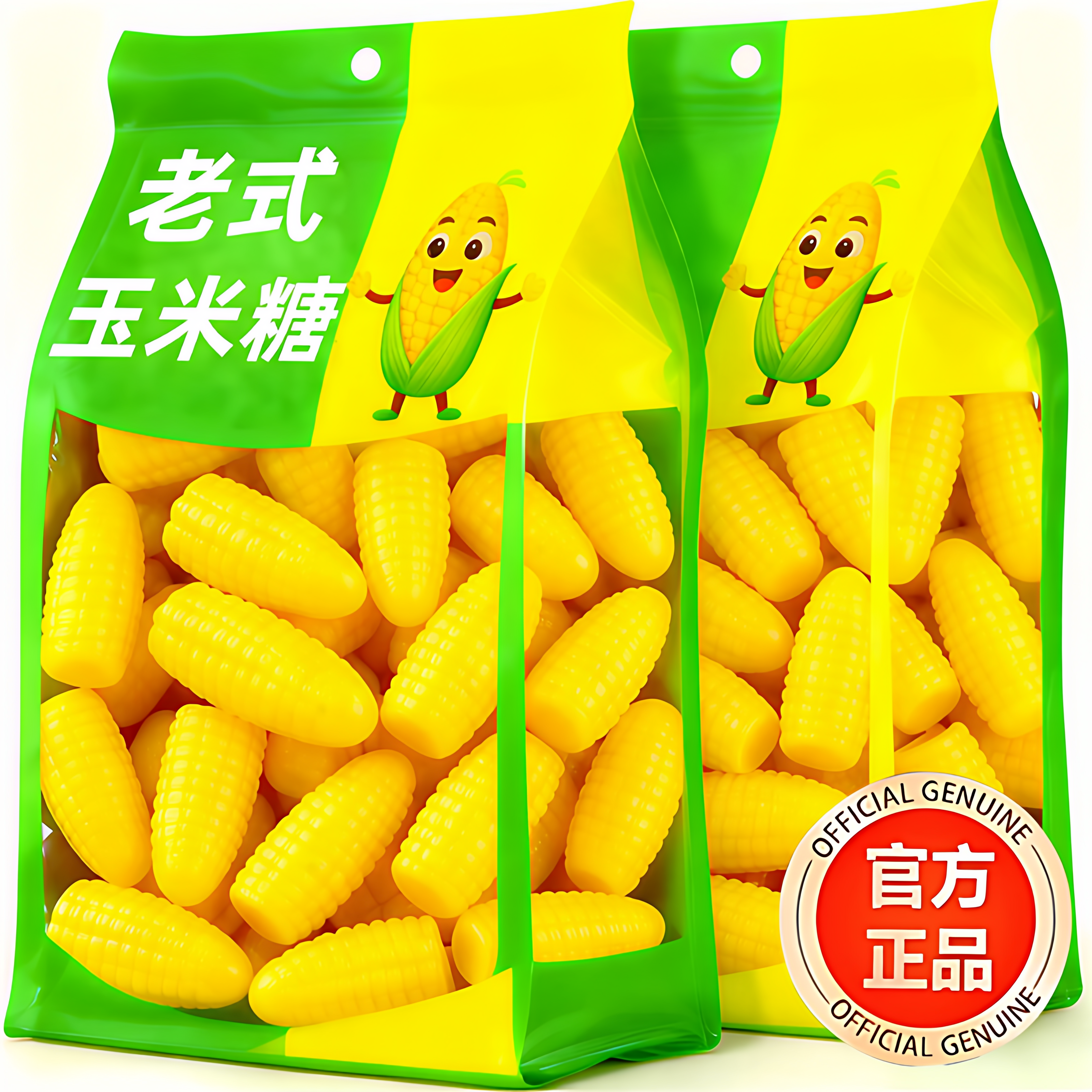 玉米糖软糖年货零食正宗老式官方旗舰店儿童水果QQ糖橡皮喜糖怀旧