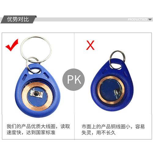 小区物业门禁卡ID钥匙扣EM卡id卡滴胶电梯卡电子门禁感应卡100个