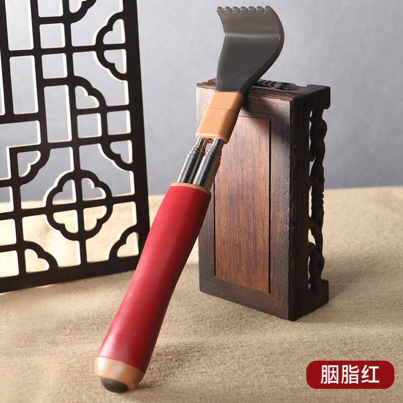 双杆防转动痒痒挠便携式老头乐磁珠不锈钢伸缩抓痒器挠痒耙不求人