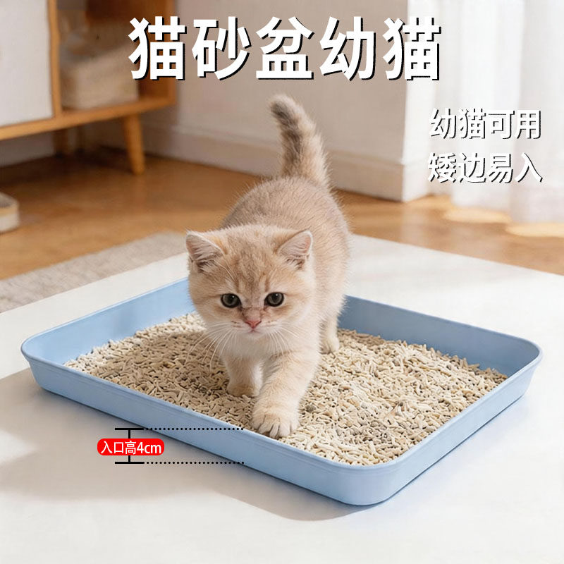 猫砂盆幼猫专用小号开放式低门槛幼崽奶猫矮脚猫猫厕所宠物用品