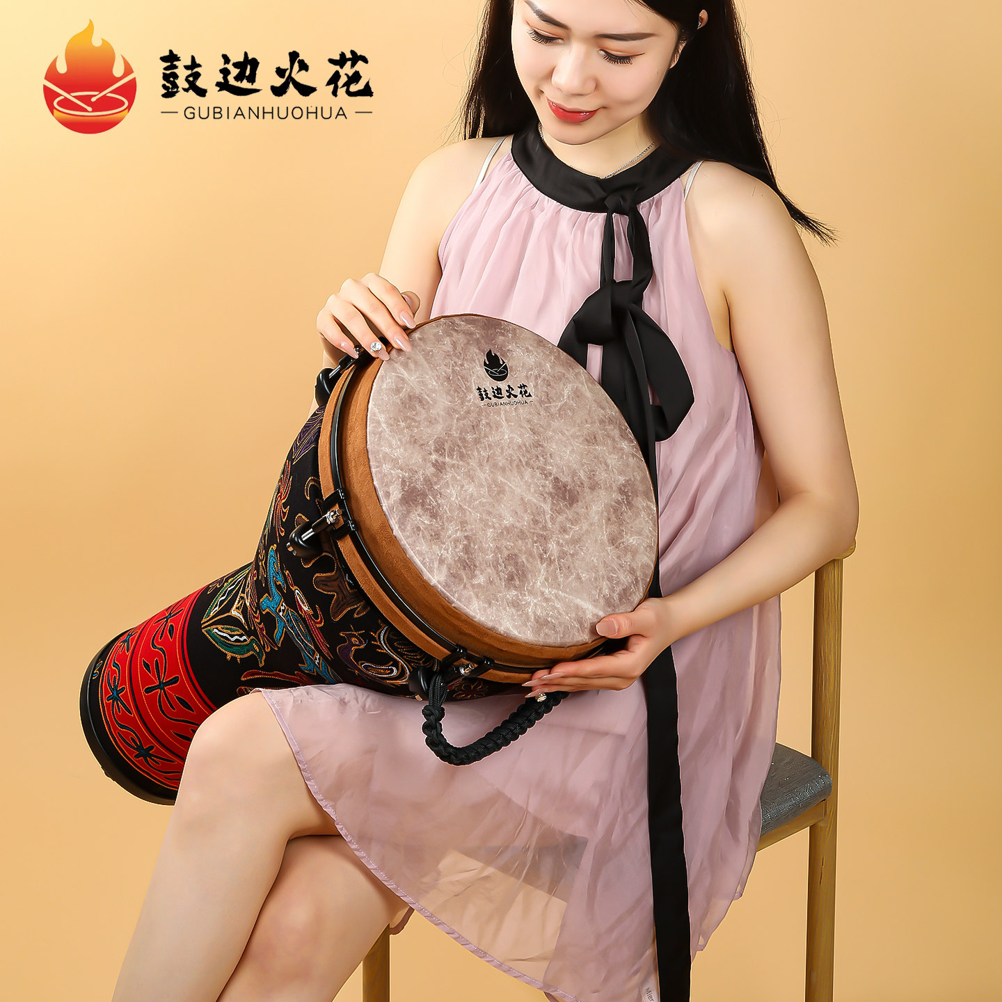 鼓边火花非洲鼓12寸初学者手鼓成人专业手拍鼓云南丽江打击乐器潮