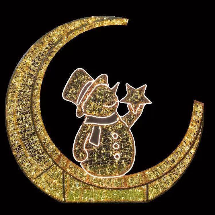 圣诞大型LED发光月亮造型装饰 商场节日美陈场景布置拍照打卡道具,商业/办公家具,景观道具/景观摆件/景观装置,淘宝优惠券,粉丝福利购,淘宝优惠卷