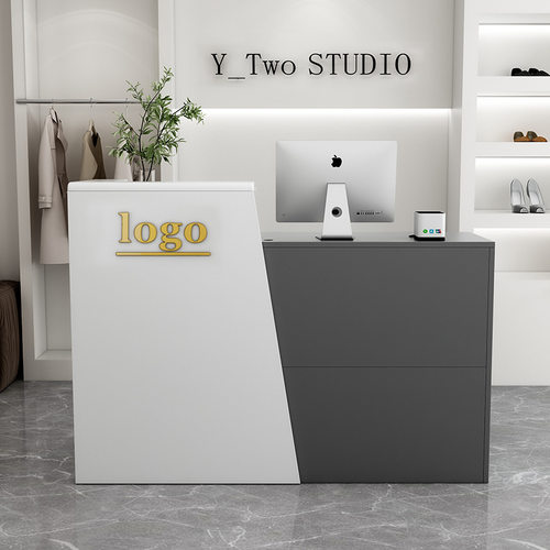 时尚网红潮店收银台店铺小型柜台服装店吧台理发店桌子前台接待台