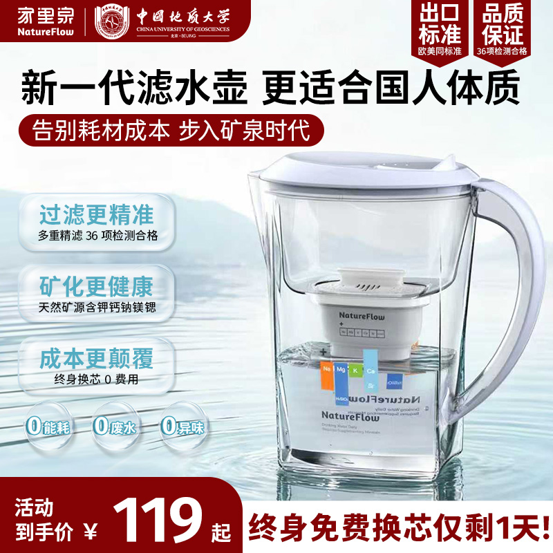 家里泉大容量家用滤水壶直饮净水壶滤芯适配碧然德自来水过滤器