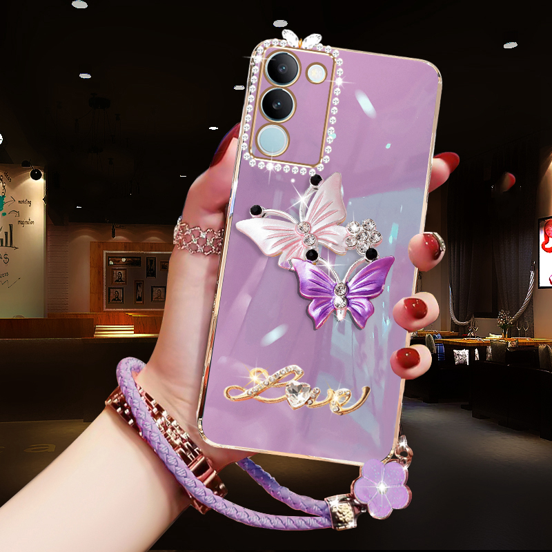 vivoS17潮流个性硅胶镶钻保护套