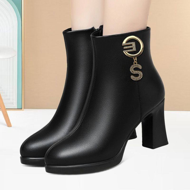 气质秋冬皮靴耐磨舒适透气增高旗袍女鞋保暖加绒模特洋气中年女靴,女鞋,时装靴,淘宝优惠券,粉丝福利购,淘宝优惠卷