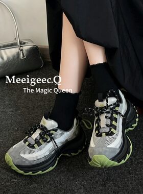 厚底增高小怪兽老爹鞋女2026新款超火的轻便舒适休闲运动鞋女鞋子