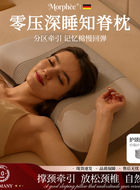 德国记忆棉枕头护颈椎助睡眠分区牵引放松颈椎成人零压深睡知脊枕