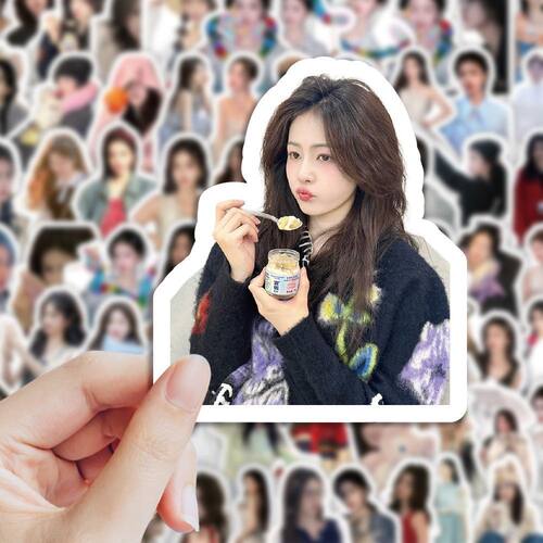 白鹿贴纸高颜值女明星周边