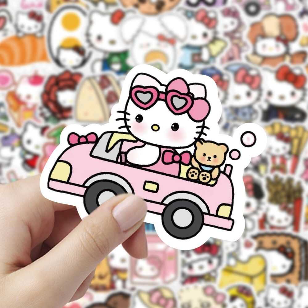 206张hellokt猫贴纸卡通可爱猫咪手账手机壳笔记本电脑防水贴画